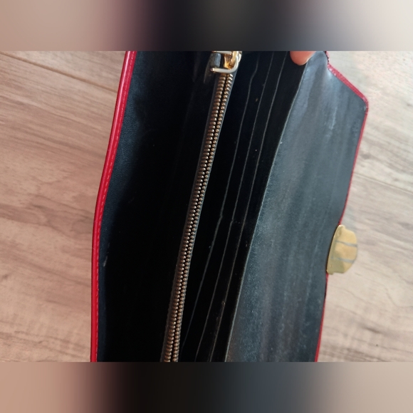 Auth PRADA Pink Patent Leather Gold-Tone Logo Womens Long Wallet - Picture 16 of 16